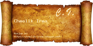 Chmelik Irma névjegykártya